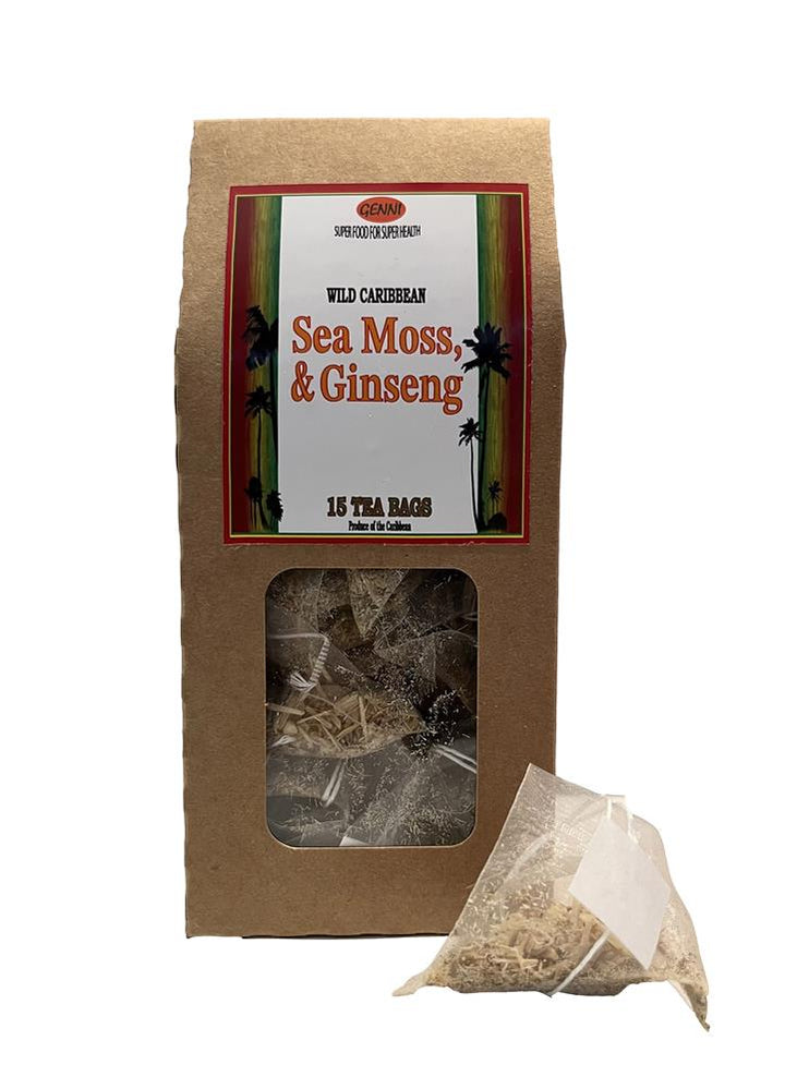 Sea Moss and Ginseng Bio Degradable Pyramid Tea Bags 15 Bags