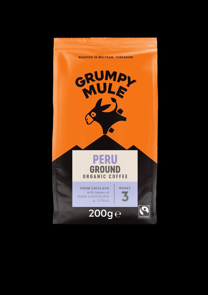 Grumpy Mule Organic Peru Ground Coffee 200g