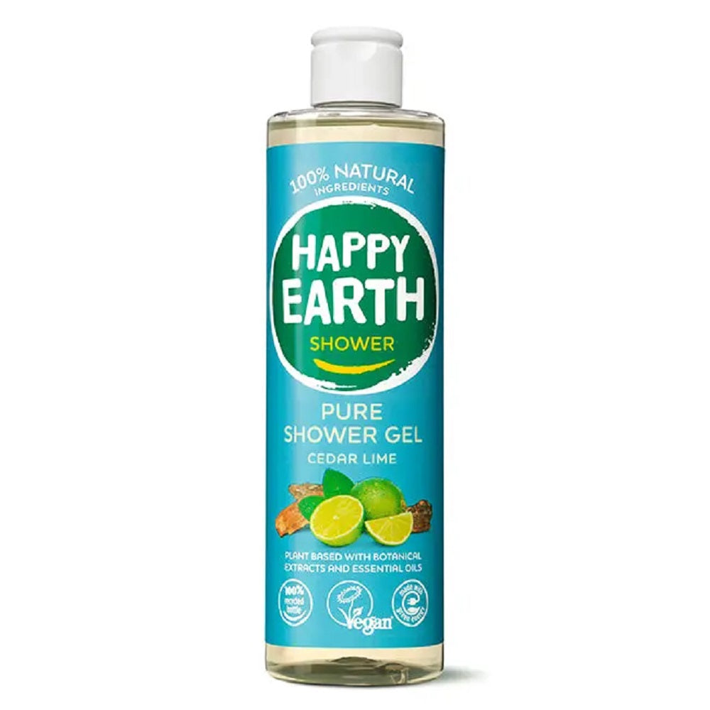 Happy Earth Natural Shower Gel Cedar Lime 300ml