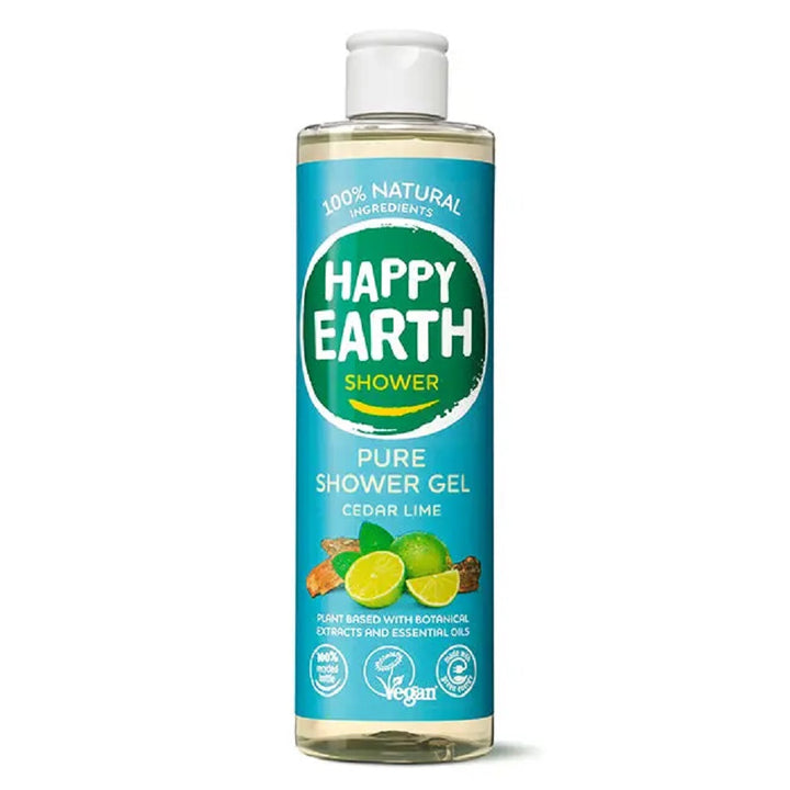 Happy Earth Natural Shower Gel Cedar Lime 300ml