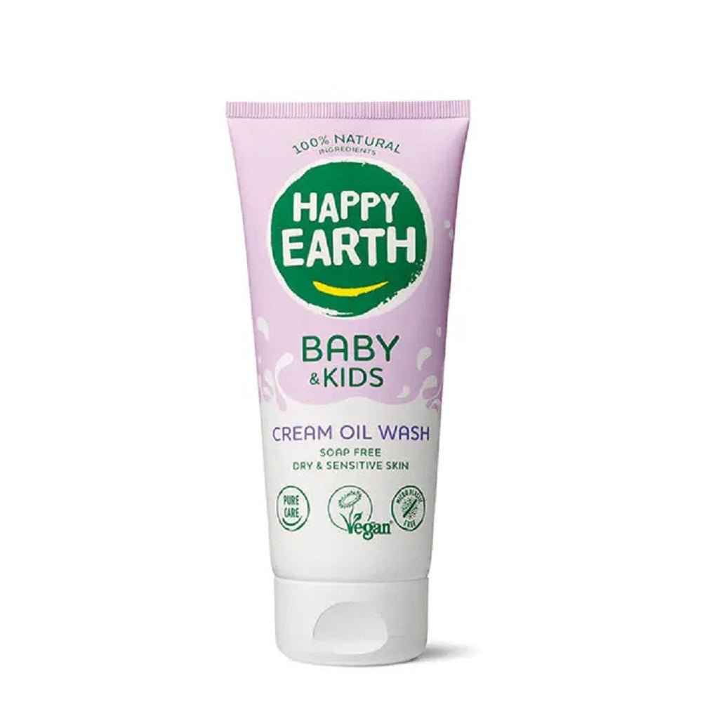Happy Earth Cream Oil Wash Gel for Baby & Kids 200ml