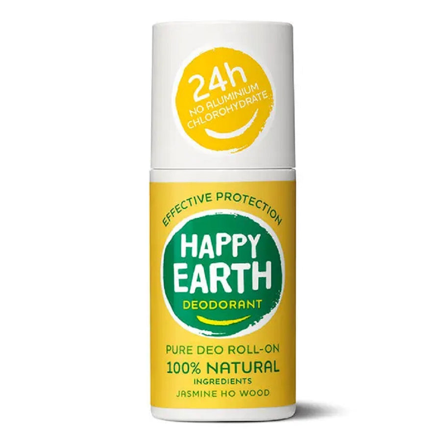 Happy Earth Natural Deodorant Roller Jasmine Ho Wood 75ml