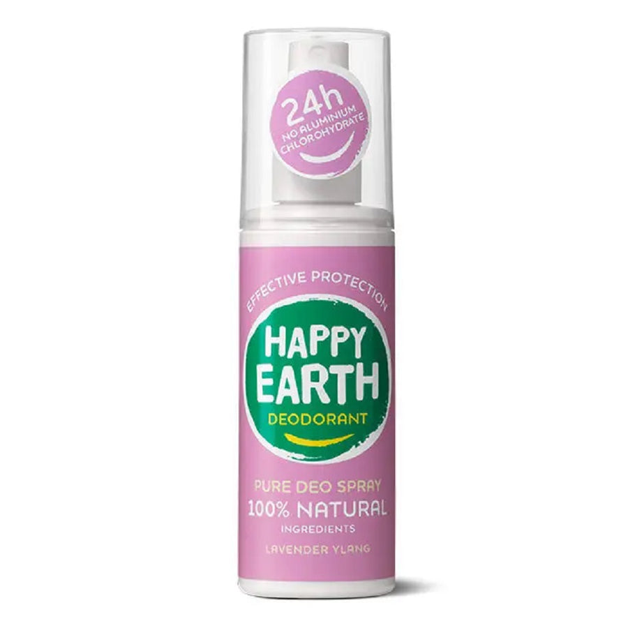 Happy Earth Natural Deodorant Spray Lavender Ylang 100ml