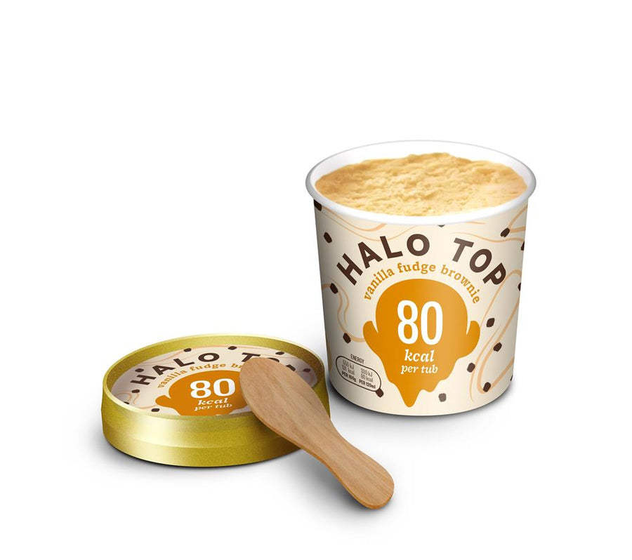 HaloTop Vanilla Fudge Brownie Mini Spoon-in-Lid Impulse 120ml