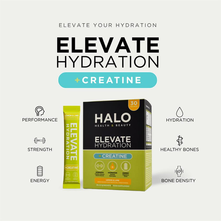 ELEVATE ELECTROLYTES +CREATINE Lemon & Lime 30 Sachets