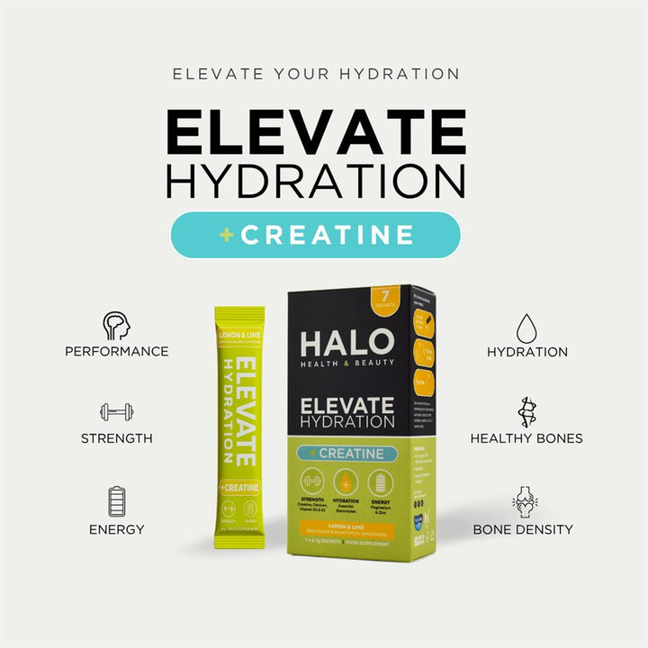ELEVATE ELECTROLYTES +CREATINE Lemon & Lime 7 Sachets