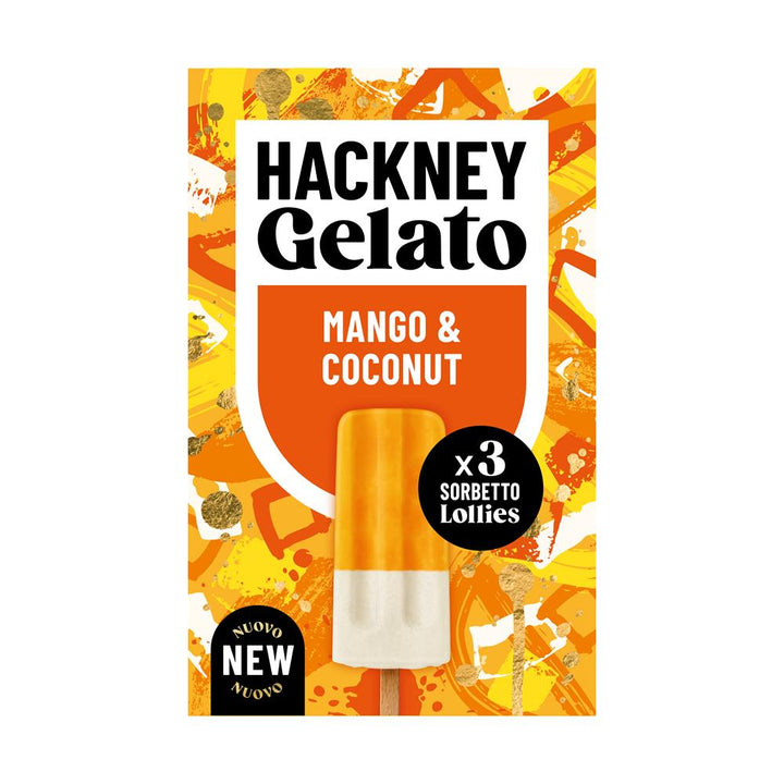 Hackney Gelato Mango and Coconut Lollies 3 x 70ml