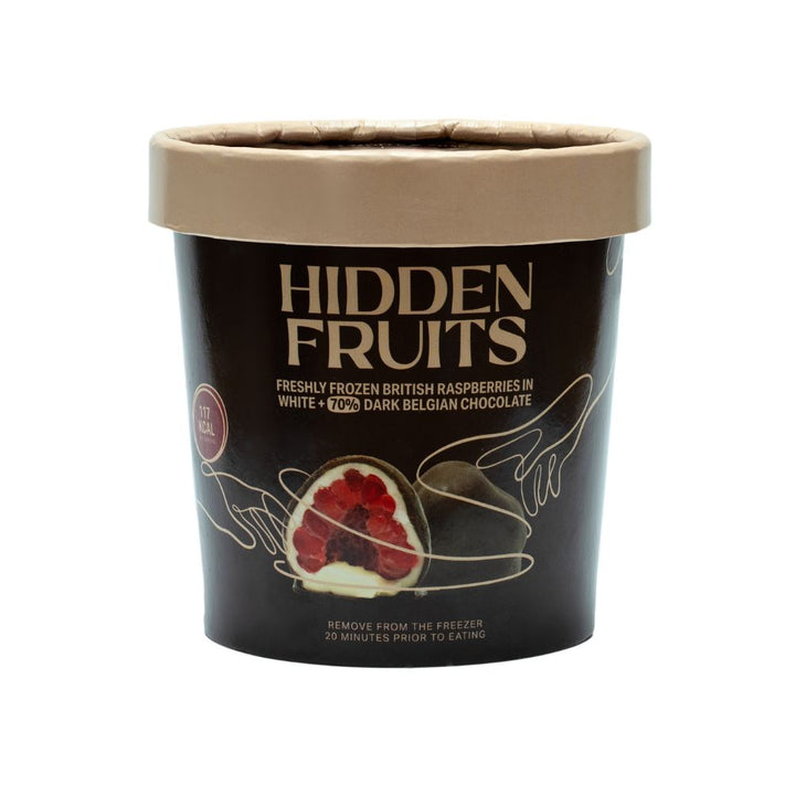 British Raspberries in White & 70% Dark Belgian Chocolate 150g