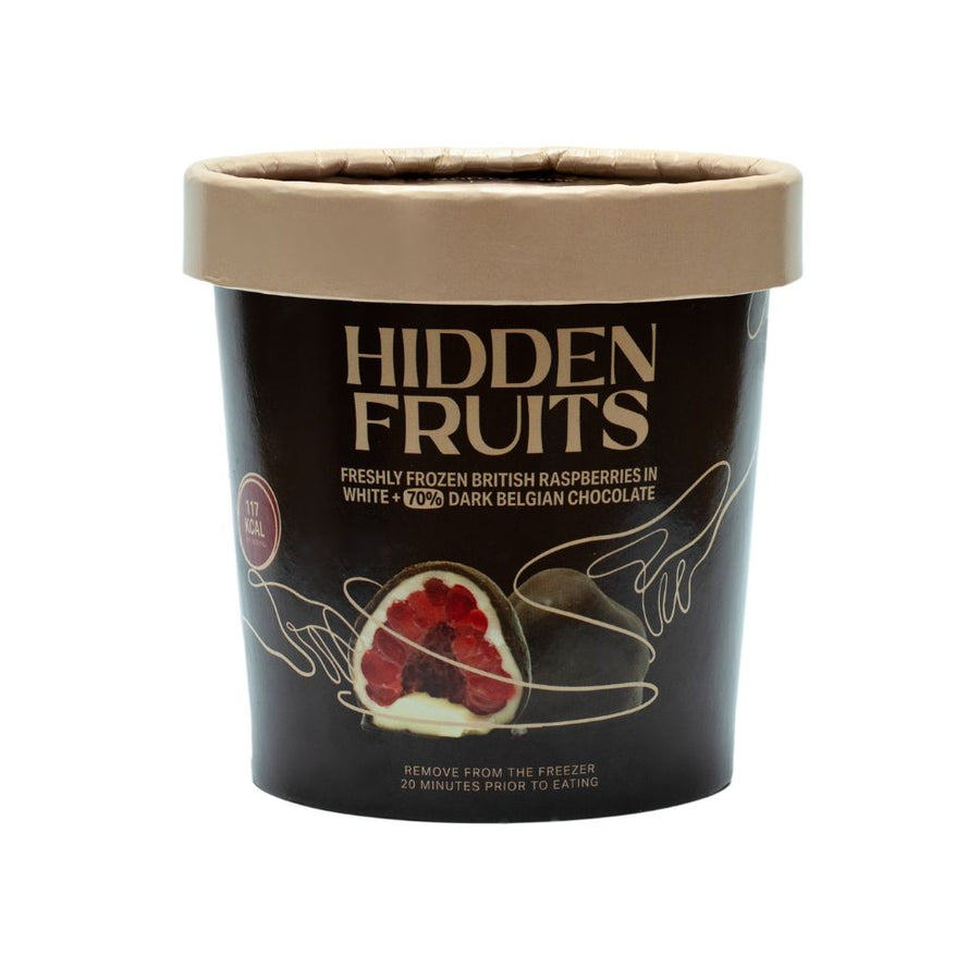 British Raspberries in White & 70% Dark Belgian Chocolate 150g