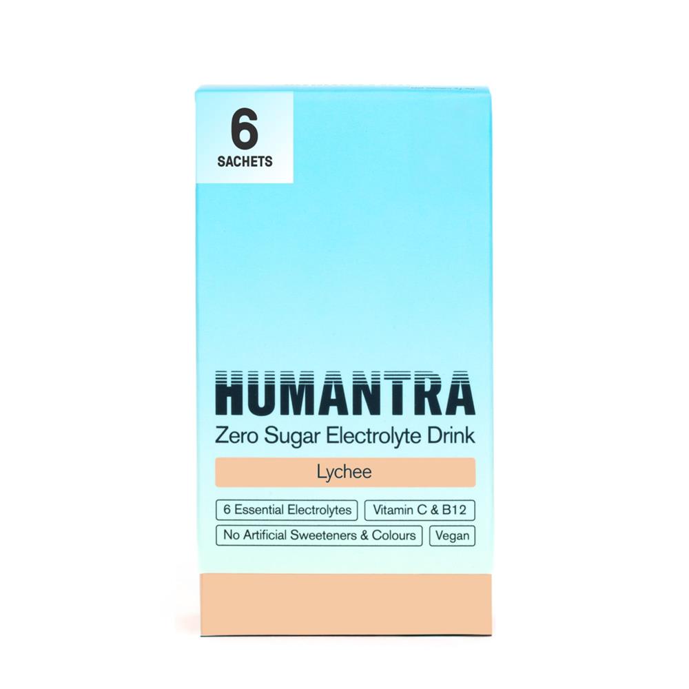 Humantra Lychee Electrolytes 1 box of 6 sachets - 23g