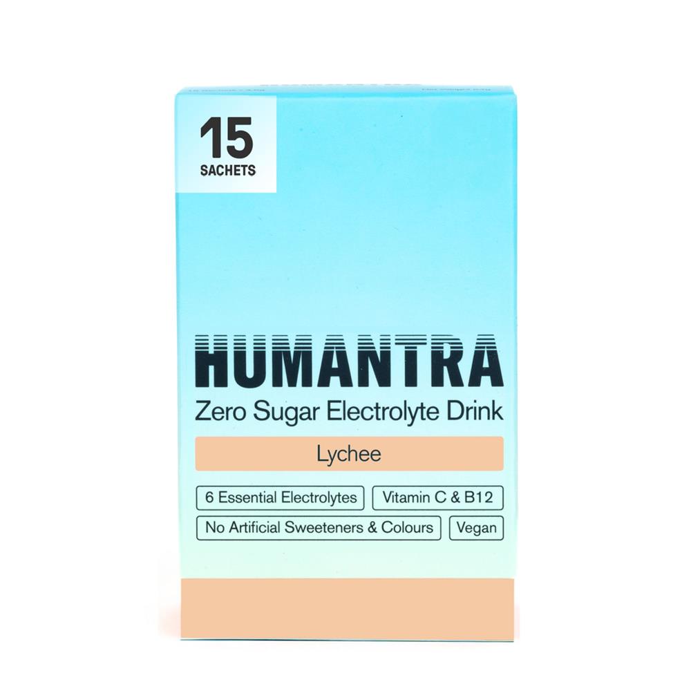Humantra Lychee Electrolytes 1 box of 15 sachets - 60g