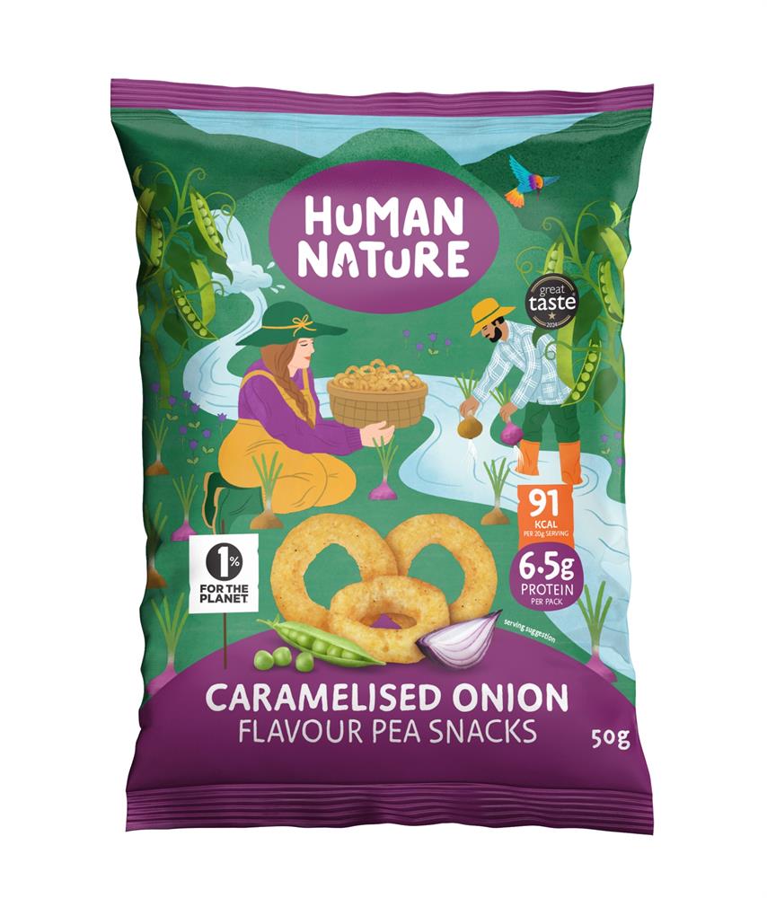Human Nature Caramelised Onion Pea Rings 50g