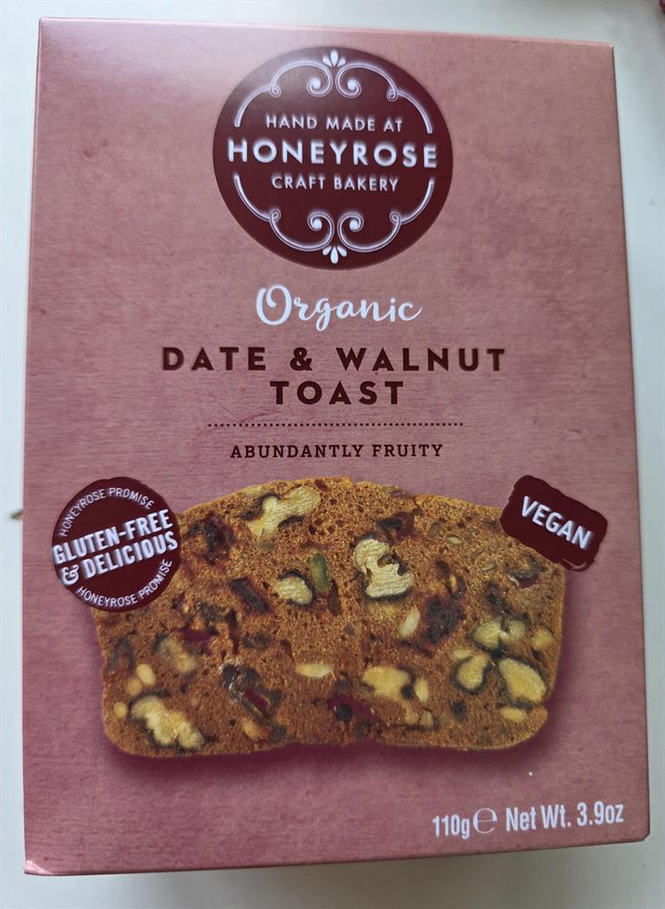 Honeyrose Organic Gluten Free Vegan Date & Walnut Toast 110g