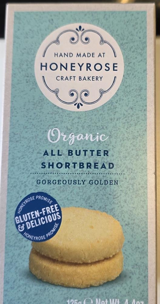 Organic Gluten Free All Butter Shortbread 125g