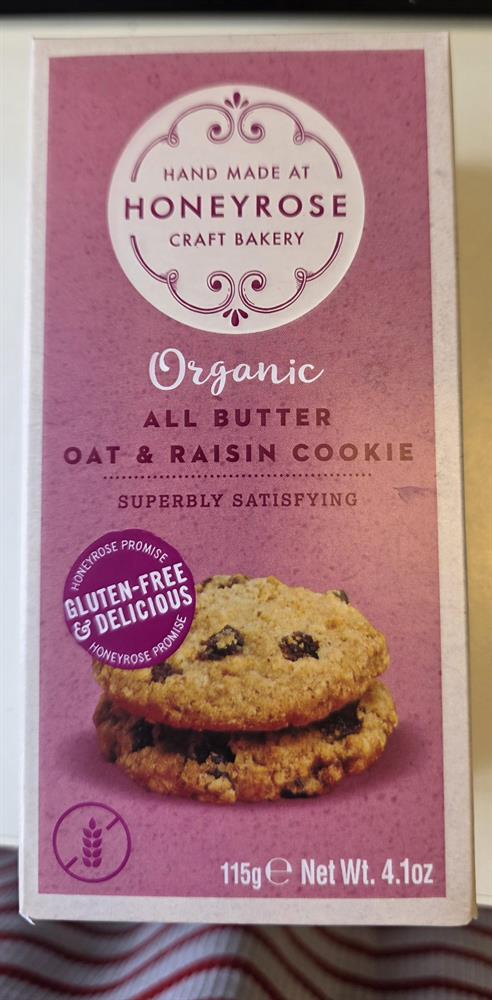 Organic Gluten Free All Butter Oat & Raisin Cookies 125g