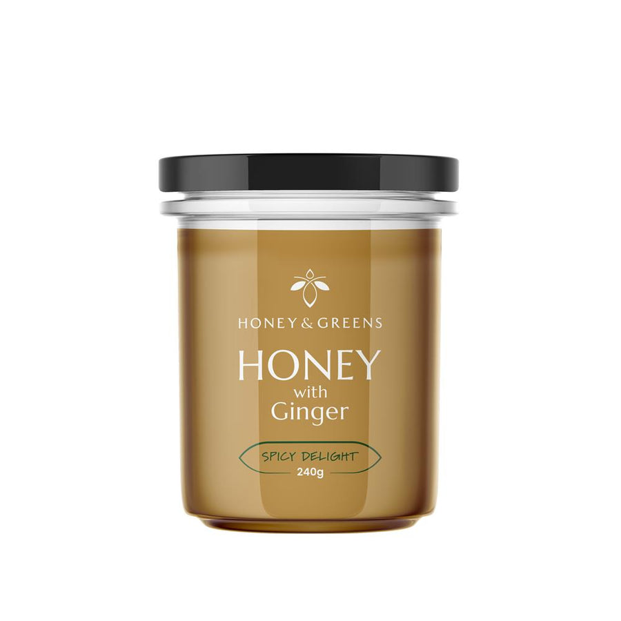 Honey & Greens British Honey with Ginger 240g