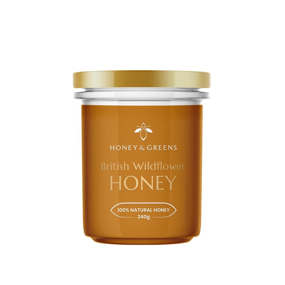 Honey & Greens British Wildflower Honey 240g