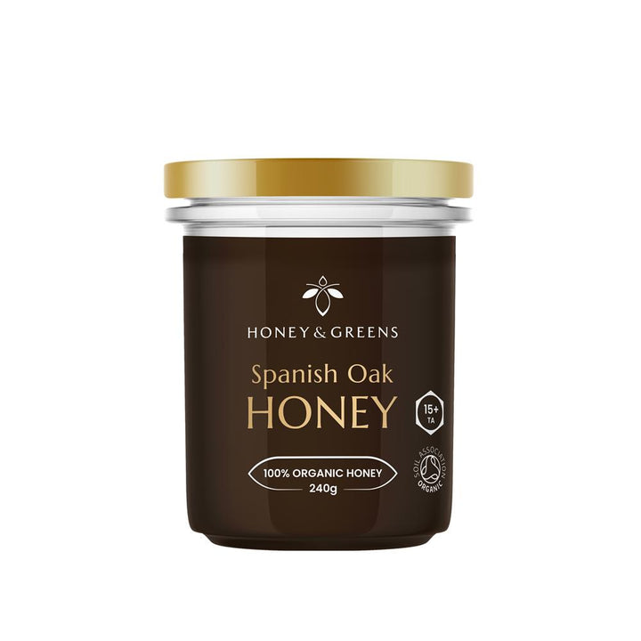 Honey & Greens Spanish Organic Oak Honey 240g