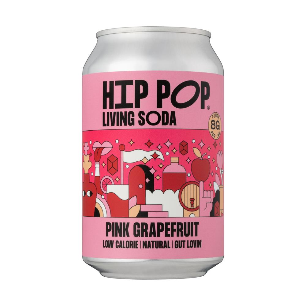 Hip Pop Living Soda Pink Grapefruit 330 ml