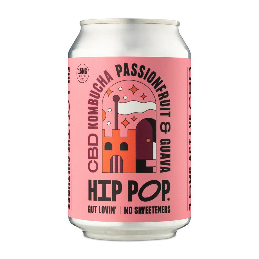 CBD Kombucha Passionfruit & Guava 330 ml (case of 12 cans)