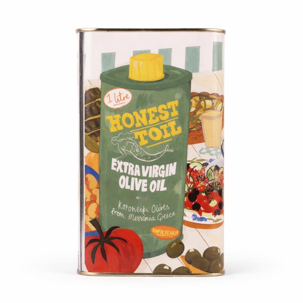 Honest Toil Unfiltered Cold Pressed Greek Extra Virgin Olive Oil 1L