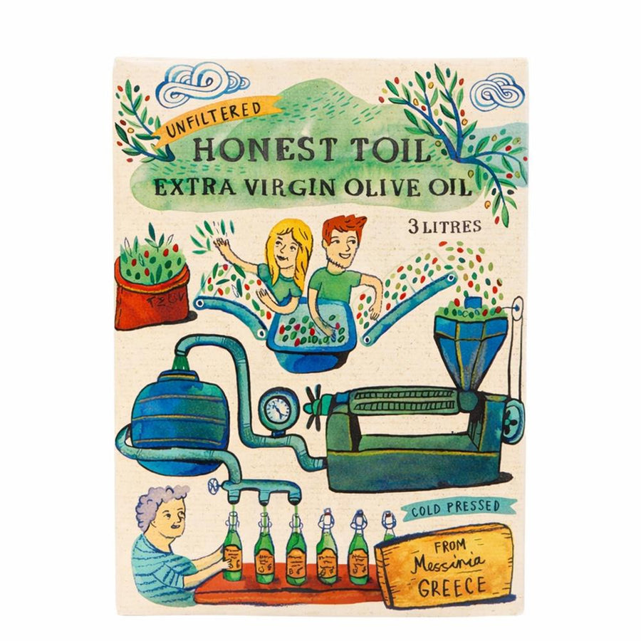 Honest Toil Unfiltered Cold Pressed Greek Extra Virgin Olive Oil 3L