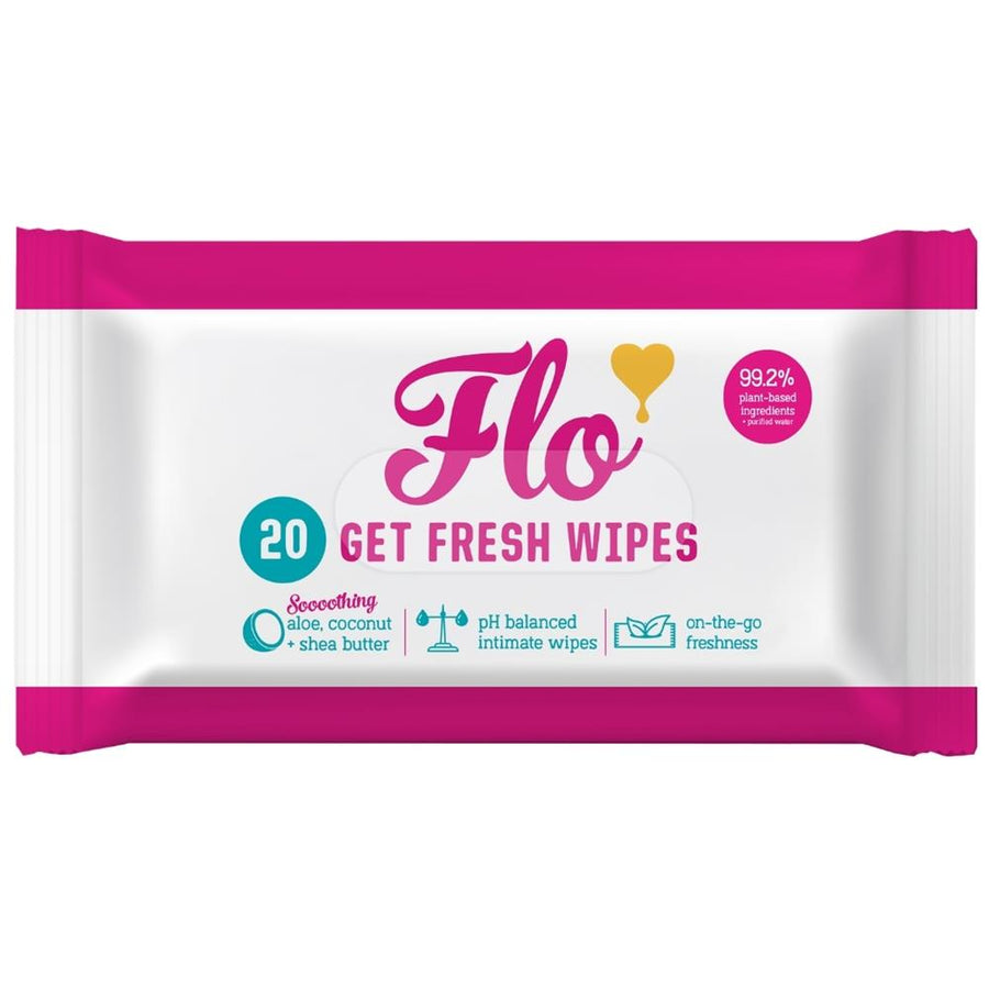 Flo Get Fresh Intimate Body Wipes (20 wipes)