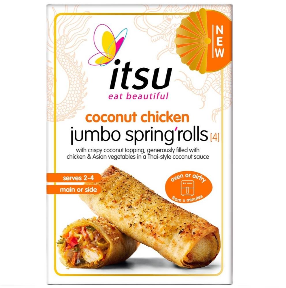 itsu 4 Coconut Chicken Jumbo Spring Rolls 300g