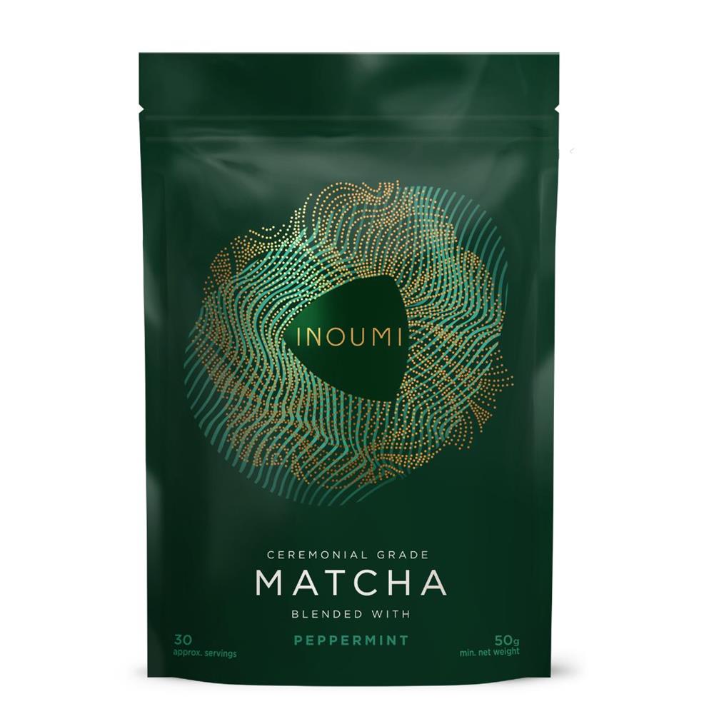 Japanese matcha with peppermint. No added sugar. 50g pouch.