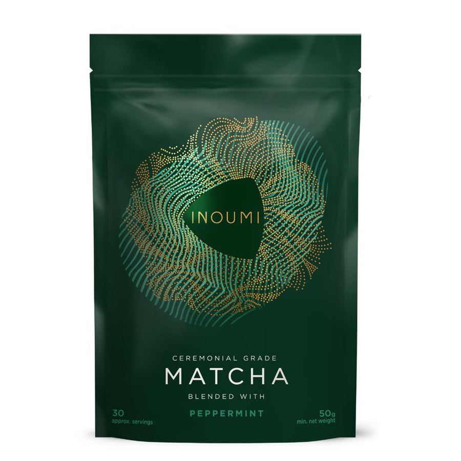 Japanese matcha with peppermint. No added sugar. 50g pouch.