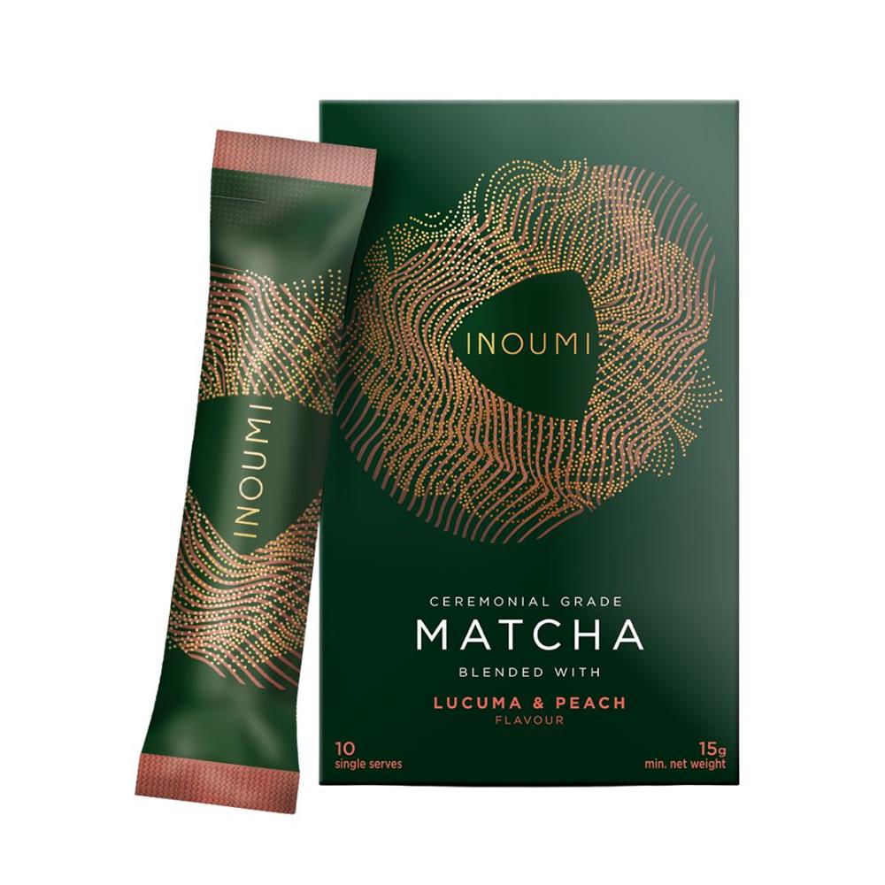 Japanese matcha with Lucuma & Peach 10 compostable sachets.
