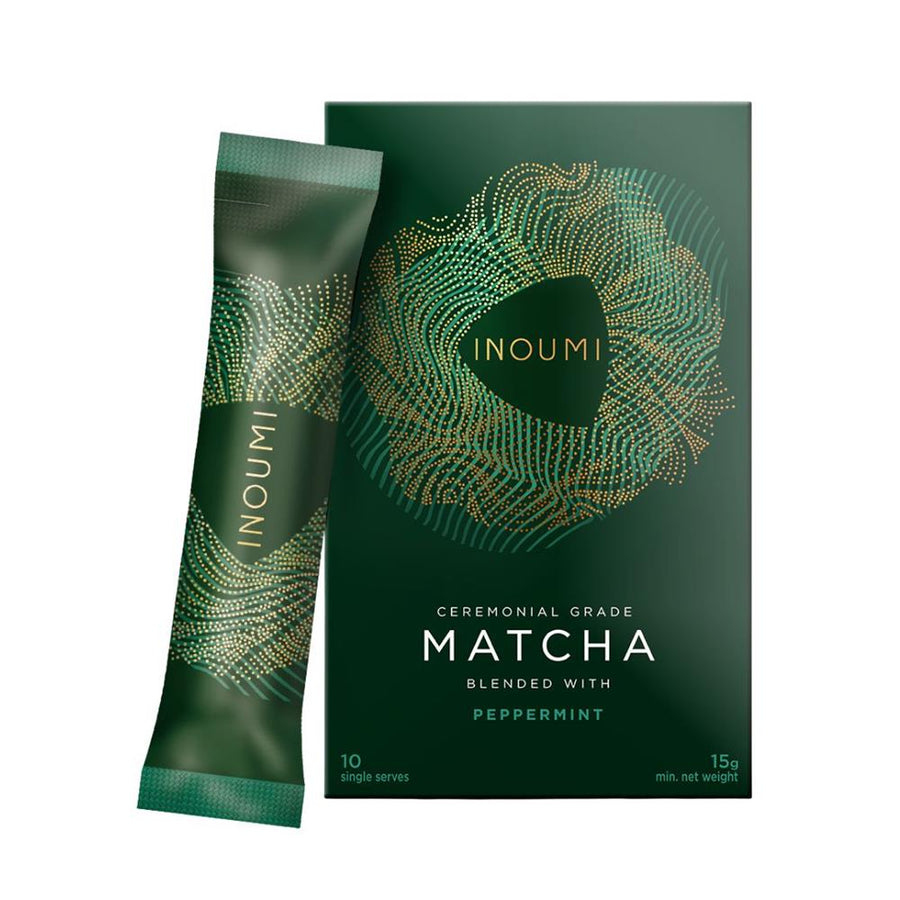 Japanese matcha with peppermint. 10 compostable sachets.
