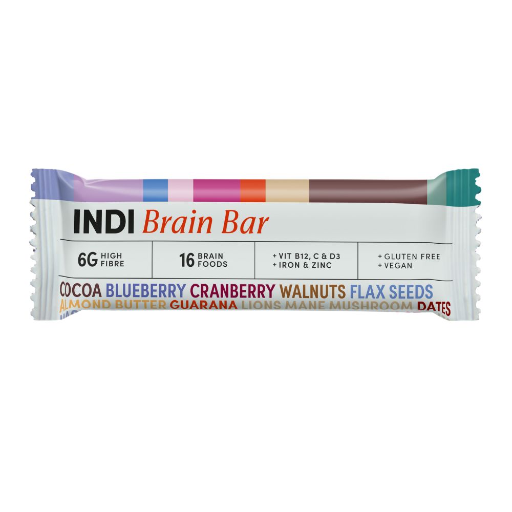 INDI Brain Bar Cocoa & Berry High Fibre Vegan Gluten Free 35g