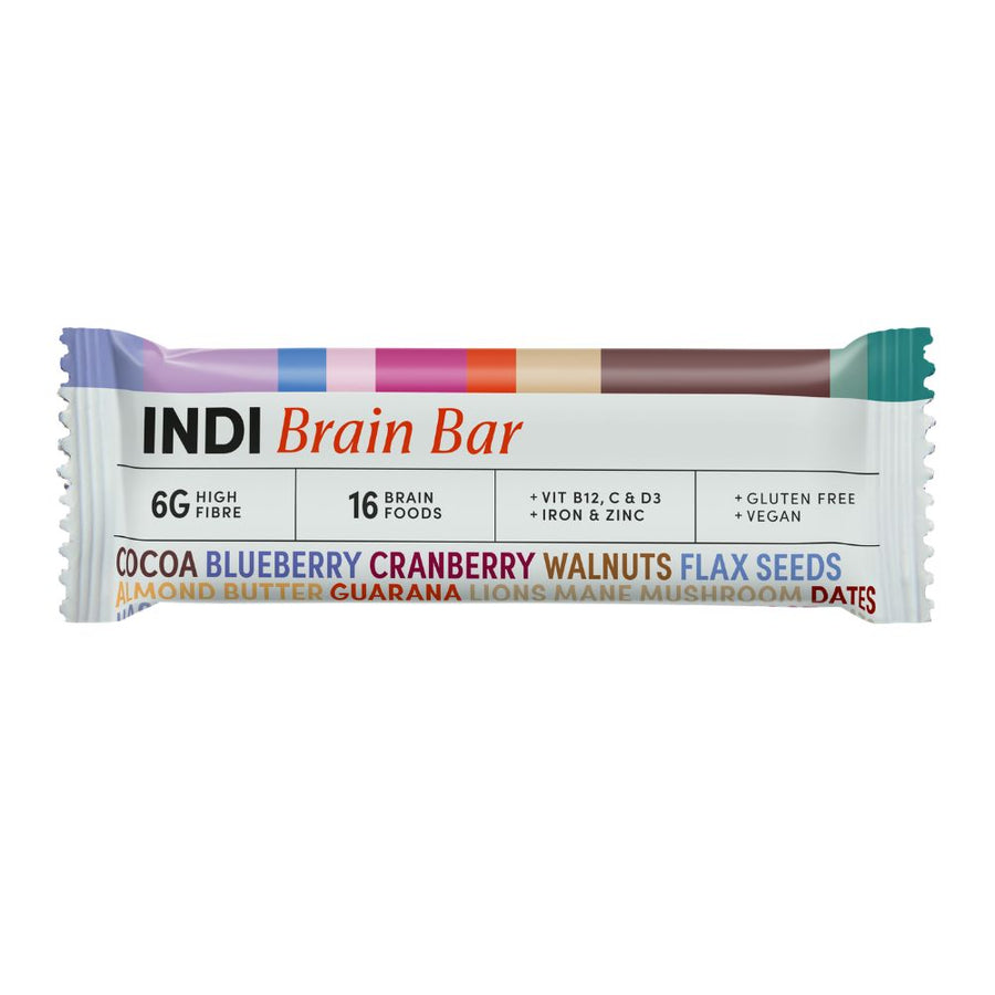INDI Brain Bar Cocoa & Berry High Fibre Vegan Gluten Free 35g