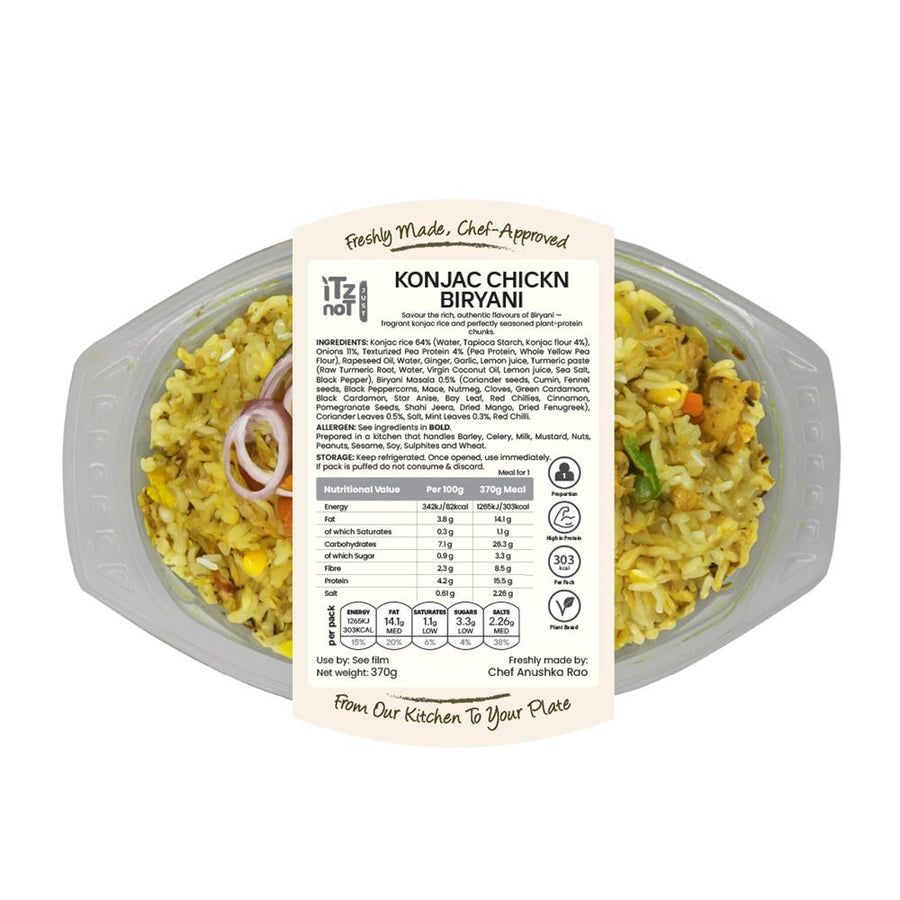 Itz Not Chick'n Konjac Biryani 370g