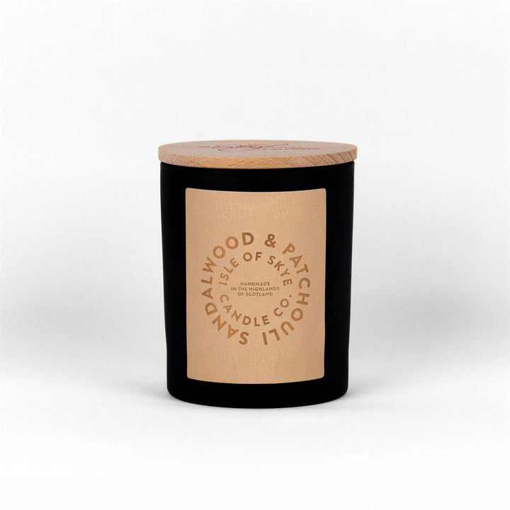 Sandalwood & Patchouli Black Natural Candle 9.5cm x 8cm x 8cm