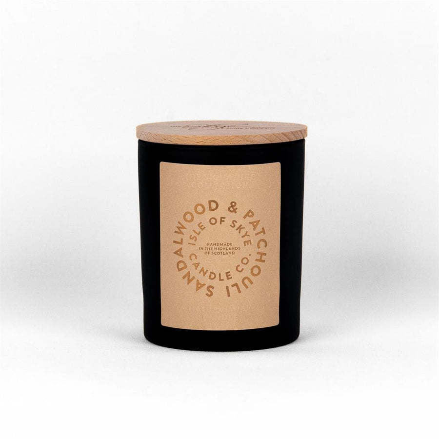 Sandalwood & Patchouli Black Natural Candle 9.5cm x 8cm x 8cm