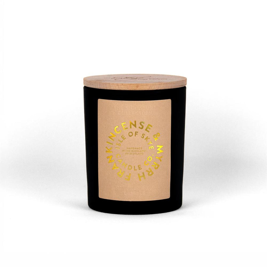 Frankincense & Myrrh Black Candle 9.5cm x 8cm x 8cm