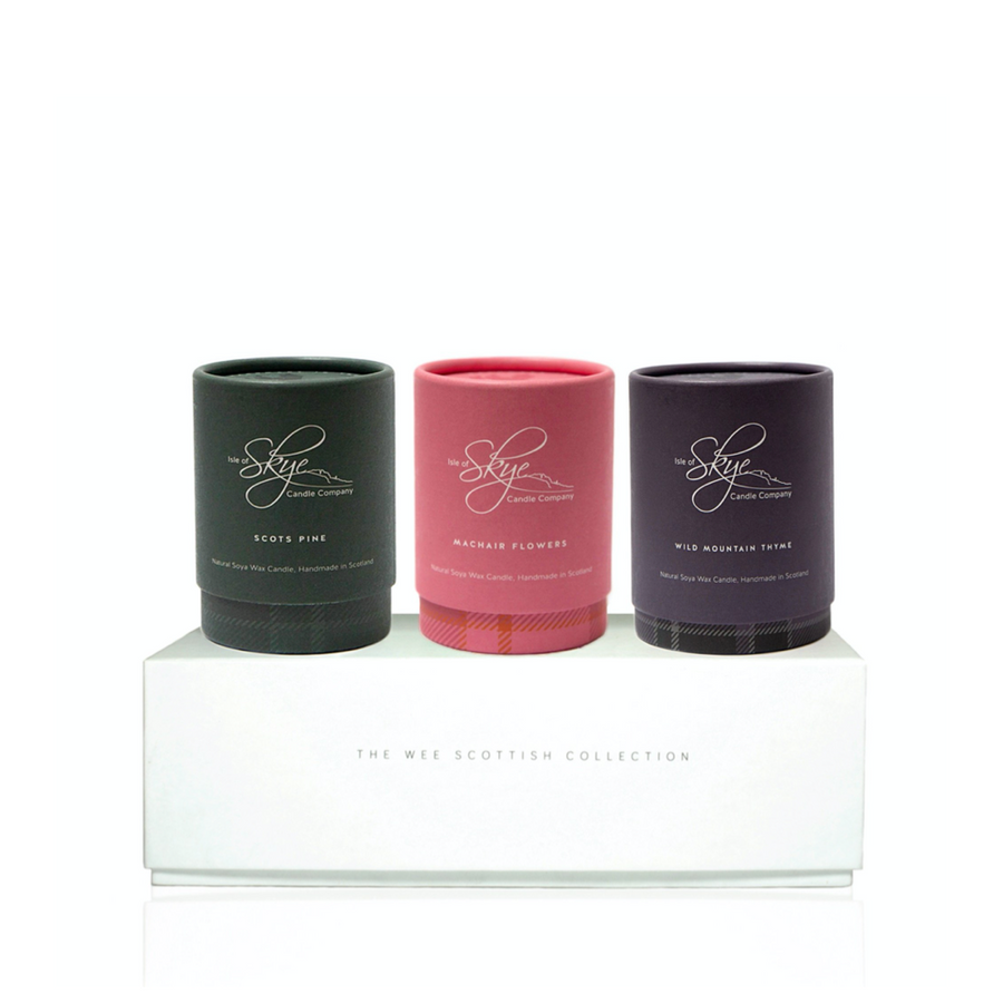 Scottish Collection Miniature Candle Gift set of 3 candles
