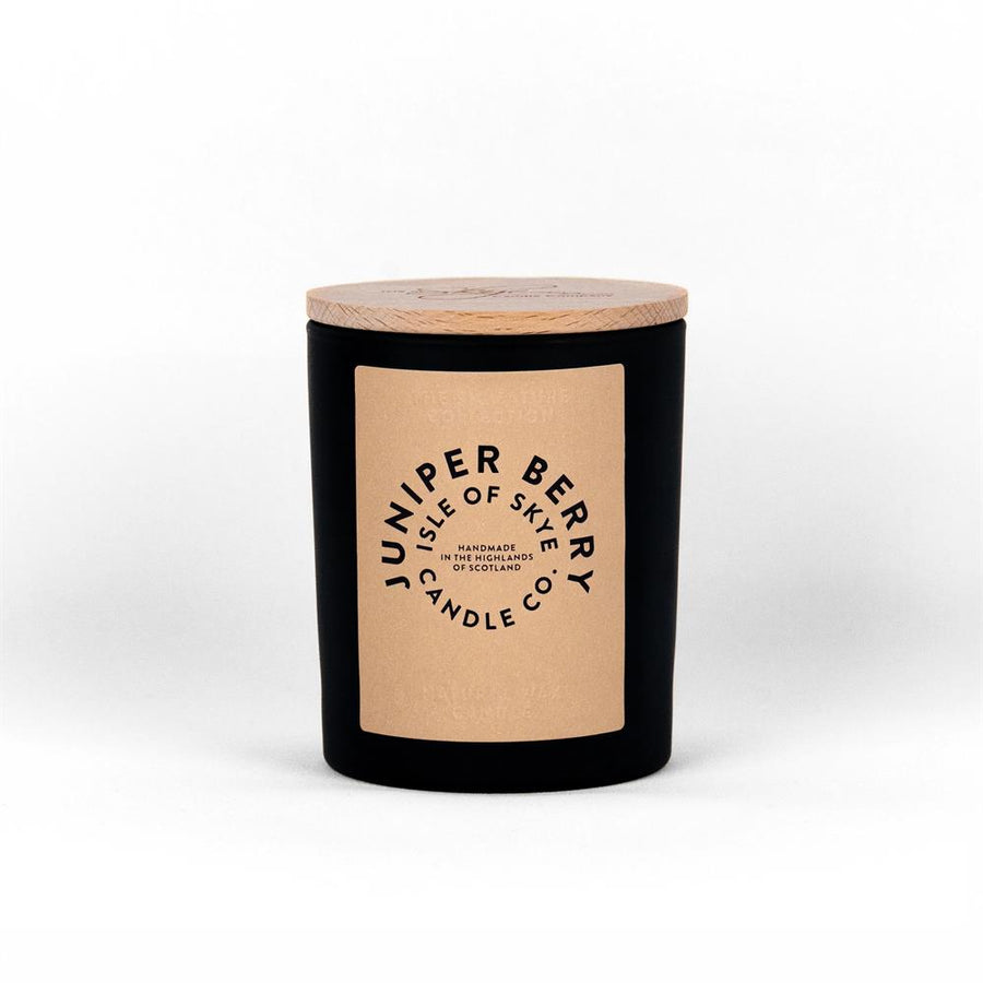 Juniper Berry Black Natural Soy Wax Candle 9.5cm x 8cm x 8cm