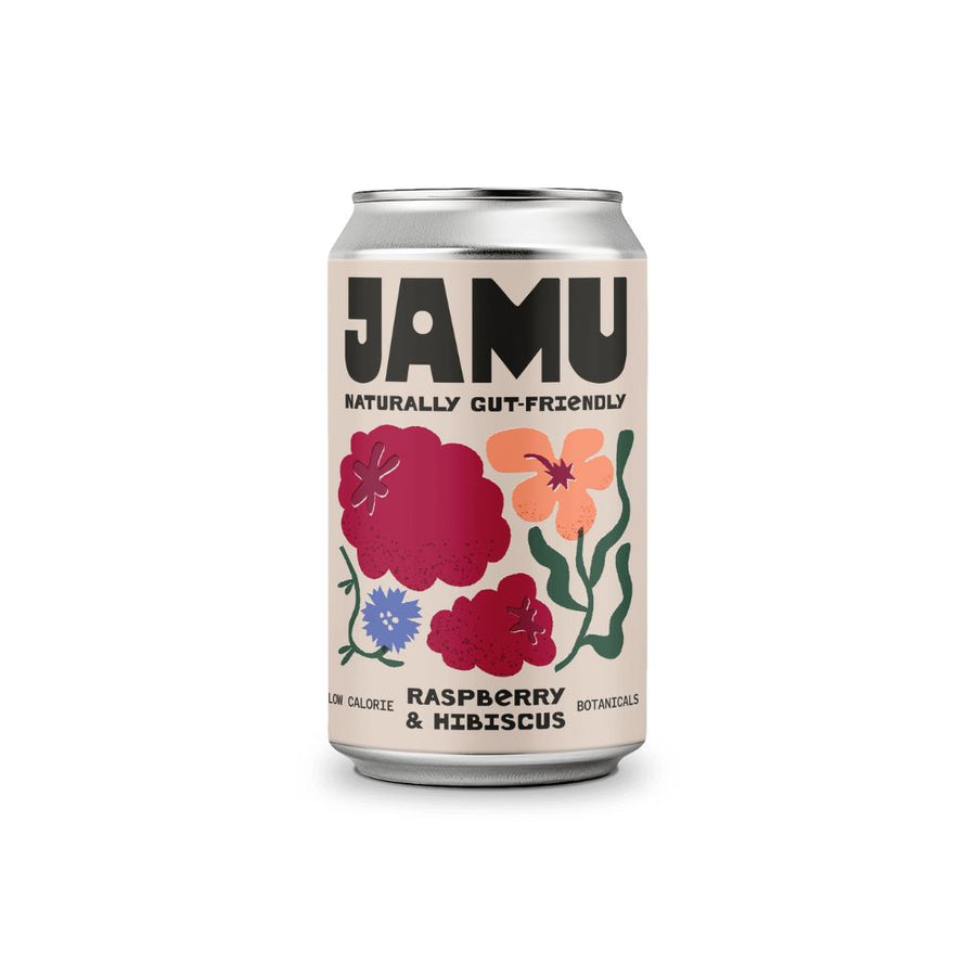 Jamu Lemon & Basil Premium Prebiotic Soda 330ml