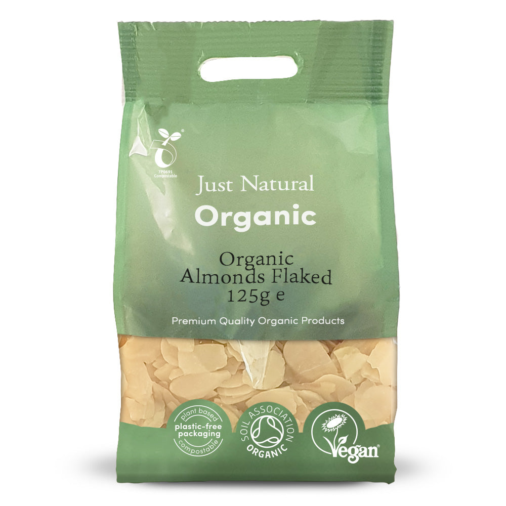 Organic Almonds Flaked 125g