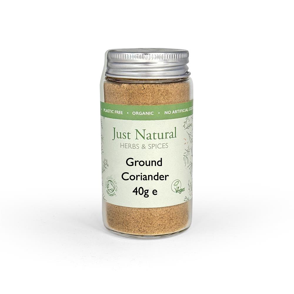 Organic Ground Coriander (Glass Jar) 40g