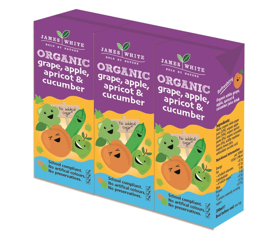 Multipack Organic Grape Apple Apricot & Cucumber Juice Drink