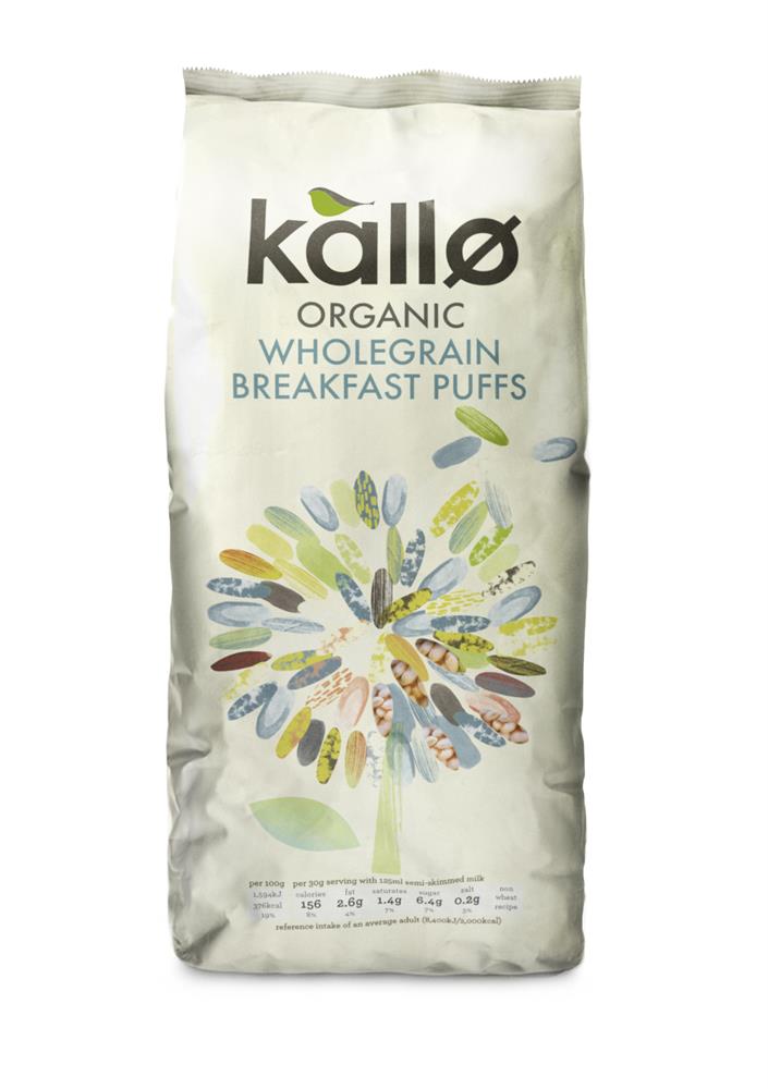 Kallo Organic Natural Puffed Rice Cereal 225g