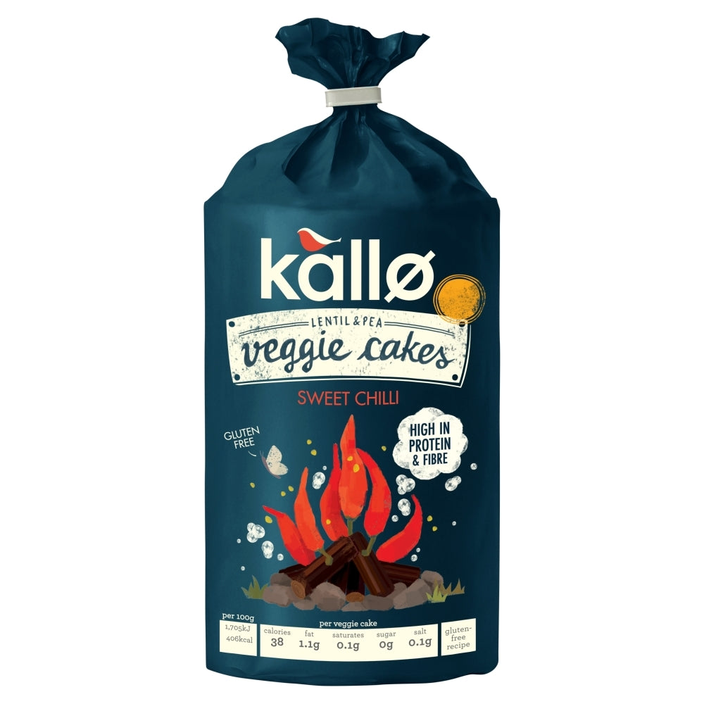 Kallo Sweet Chilli Lentil & Pea Veggie Cakes 122g