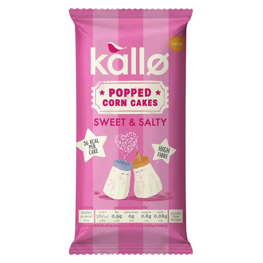 Kallo Sweet & Salty Popped Corn Cakes 125g