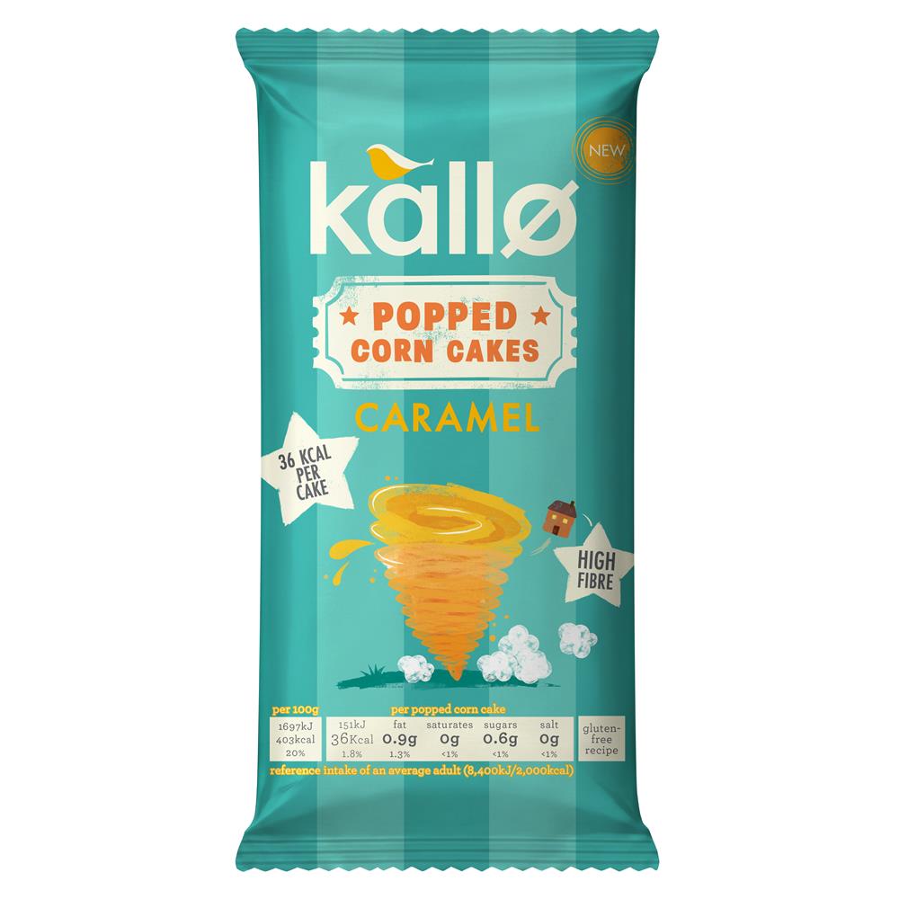 Kallo Caramel Popped Corn Cakes 125g