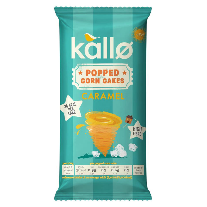 Kallo Caramel Popped Corn Cakes 125g