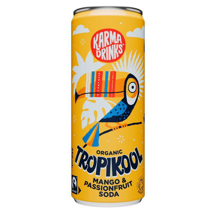 Tropikool Mango and Passionfruit Soda 250ml Organic Fairtrade